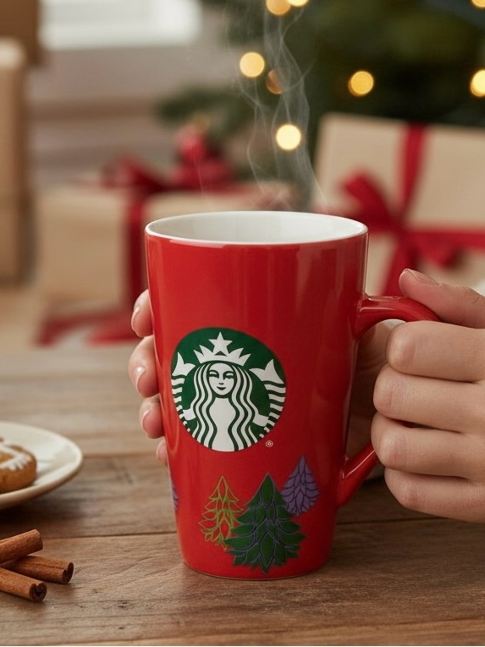 2020 Starbucks Christmas Tree 16 oz Mug Tall Red Logo Cup